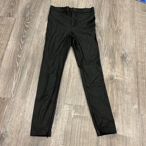 Zara vegan leather chinos pants
